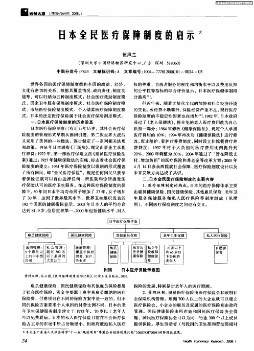 日本全民医疗保障制度的启示