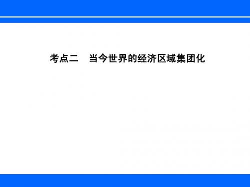 当今世界经济区域集团化的发展