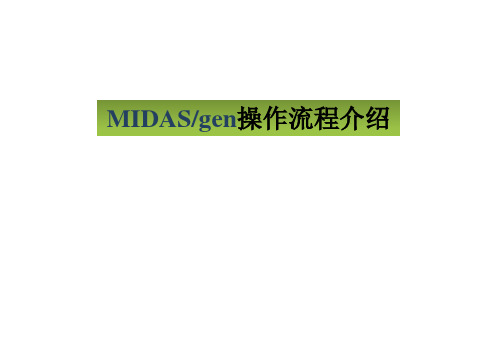 MIDAS gen操作流程介绍