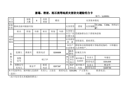 地质灾害明白卡