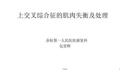 上交叉综合征的肌肉失衡及处理PPT课件