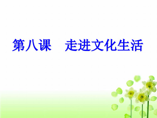 文化生活 第八课 走进文化生活 课件