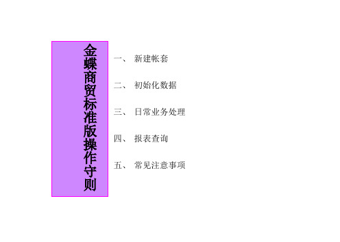 金蝶kis商贸标准版操作教程详细解析