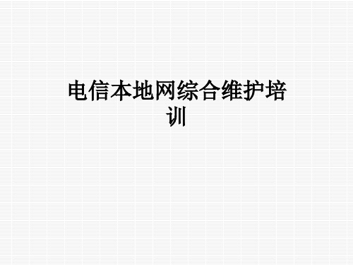 电信本地网综合维护培训