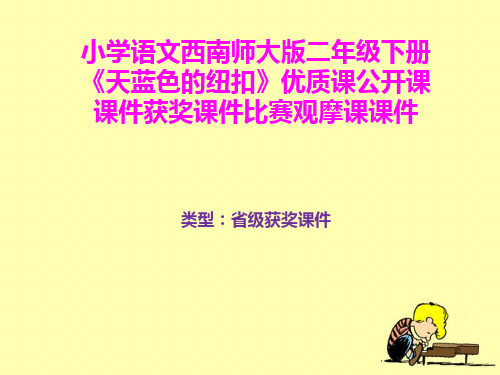 小学语文西南师大版二年级下册《天蓝色的纽扣》优质课公开课课件获奖课件比赛观摩课课件B005