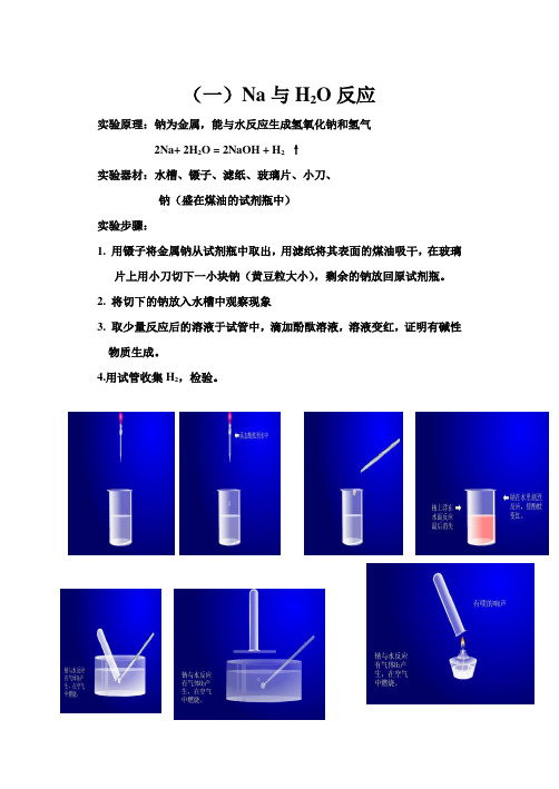 钠与水、钠燃烧反应实验报告