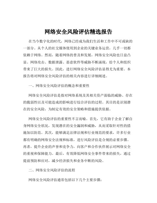 网络安全风险评估精选报告