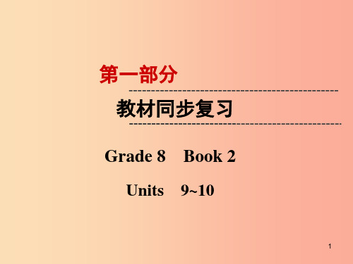 云南省2019中考英语复习第1部分教材同步复习Grade8Book2Units9_10课件PPT