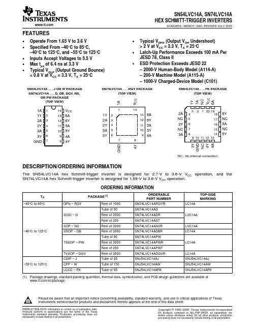 SN54LVC14中文资料