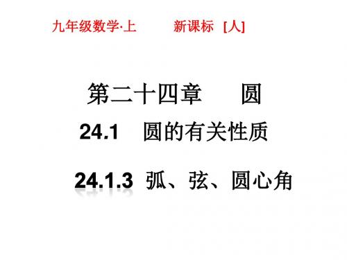 人教版九年级数学上册课件:24.1.3 弧、弦、圆心角