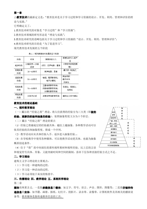 教育技术学复习资料