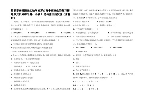 高中高三生物复习 精选单元巩固练习题 遗传基因的发现2