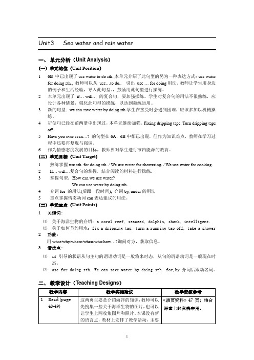 M3U3 sea water and rain water
