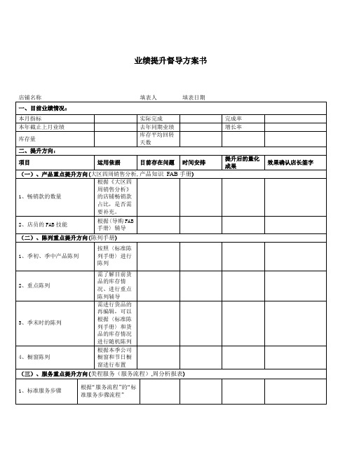 业绩提升督导方案书(6)