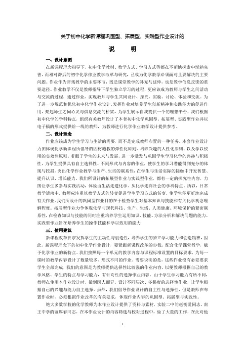 鲁教版初三化学作业设计
