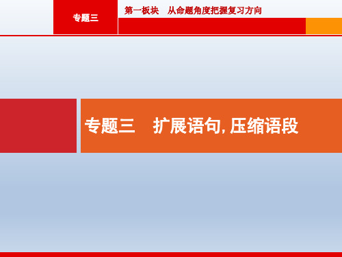 高三语文总复习课件：1.3.1 扩展语句压缩语段