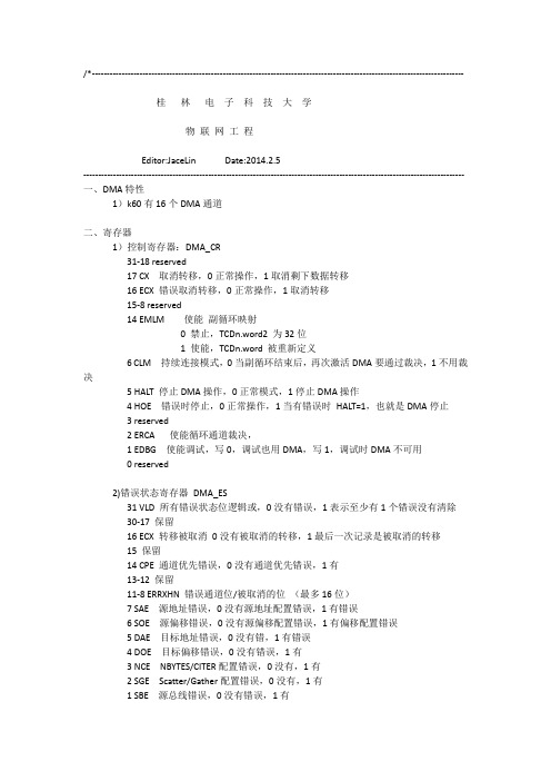 飞思卡尔K60 DMA 中文手册