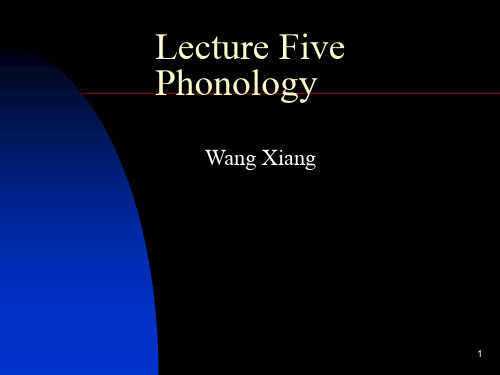 5Lecture Five Phonology