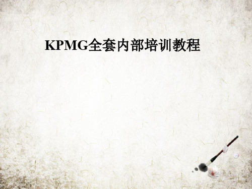 KPMG全套内部培训教程