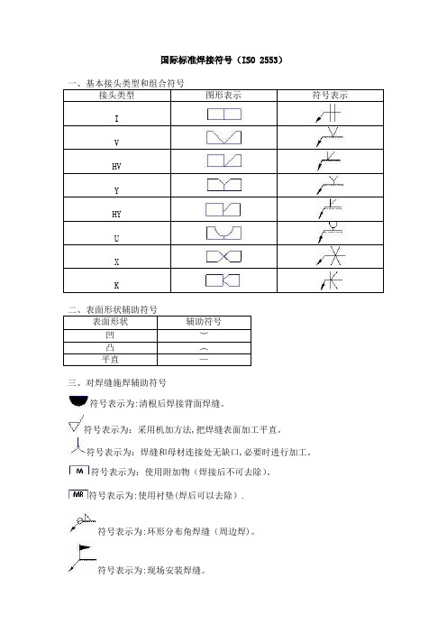 国际标准焊接符号(ISO 2553)