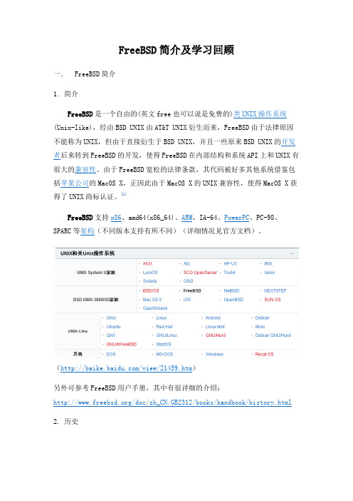FreeBSD简介及学习回顾