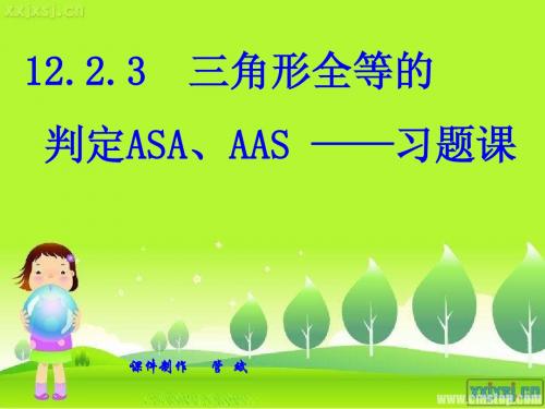 12.2.3 三角形全等的判定ASA、AAS—习题课