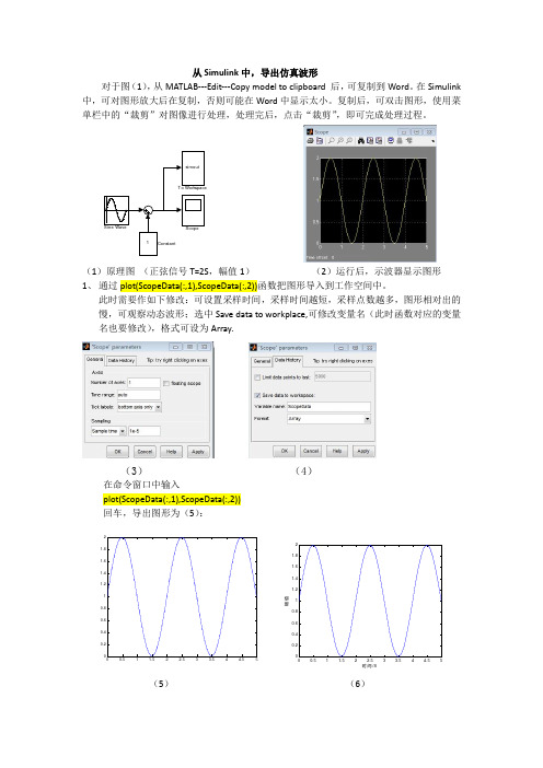 从Simulink中,导出仿真波形