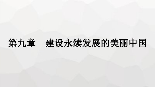 湘教版八年级地理下册第九章建设永续发展的美丽中国课件