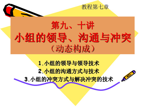 第9、10讲小组领导、沟通与冲突(钟耀林)ppt课件