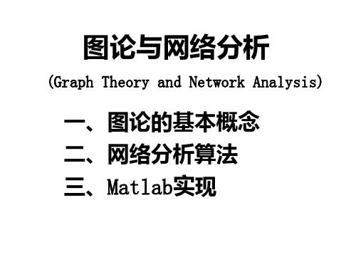 图论和网络分析算法及Matlab实现(Graph-and-Network-Analysis)PPT课