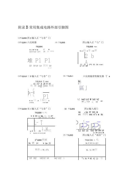 常用集成电路外部引脚图