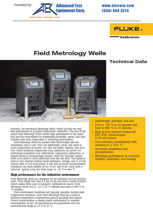 Metrology Wells 产品说明书