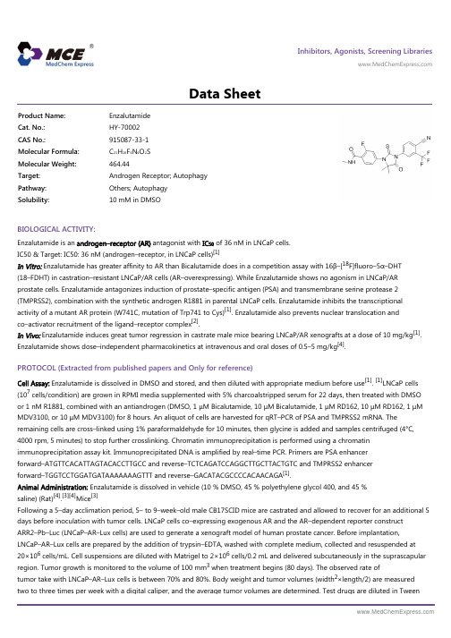 Enzalutamide_DataSheet_MedChemExpress