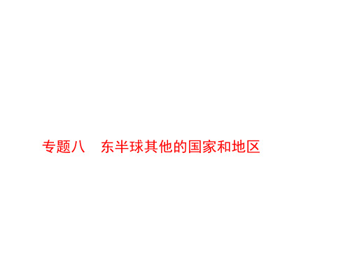 2021年广东省中考地理总复习专题突破课件-专题八-东半球其他的国家和地区