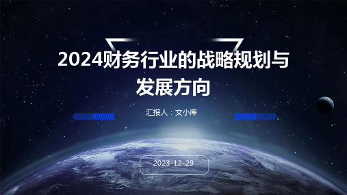 2024财务行业的战略规划与发展方向