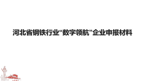 河北省钢铁行业“数字领航”企业申报材料