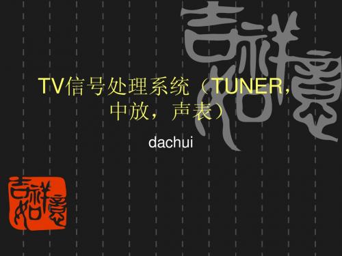 TV信号处理系统(TUNER,中放,声表)锤子