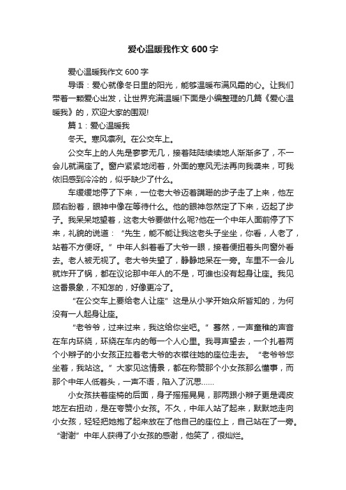 爱心温暖我作文600字