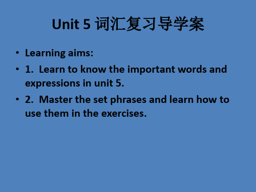 人教英语必修1Unit5 Learning about Language课件