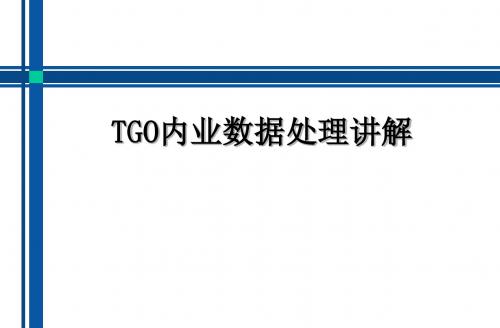 TGO内业数据处理讲解解读