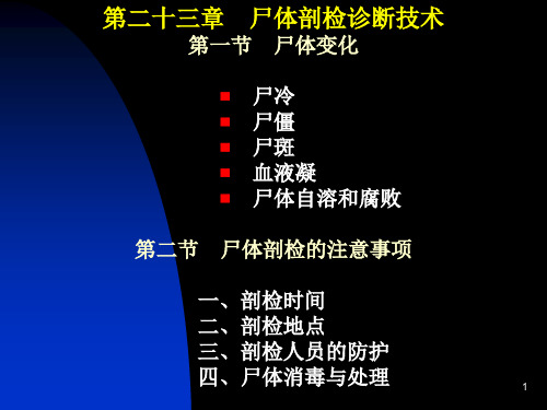 第二十三章尸体剖检诊断技术第一节尸体变化尸冷尸