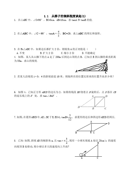 正切余切