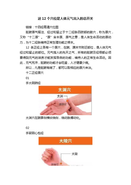 这12个穴位是人体元气出入的总开关