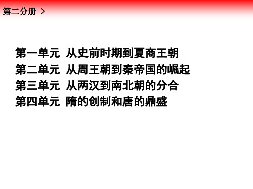 第2分册第一单元从史前时期到夏商王朝PPT课件