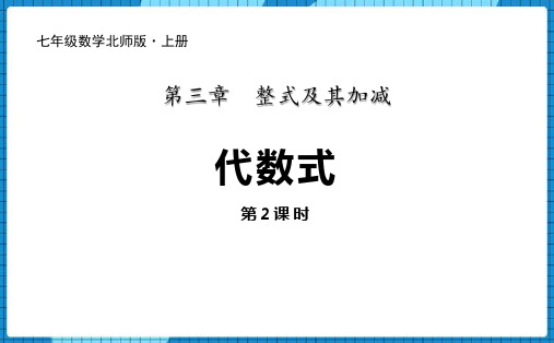 北师大版七年级上册数学《代数式》整式及其加减PPT课时(第2课时)