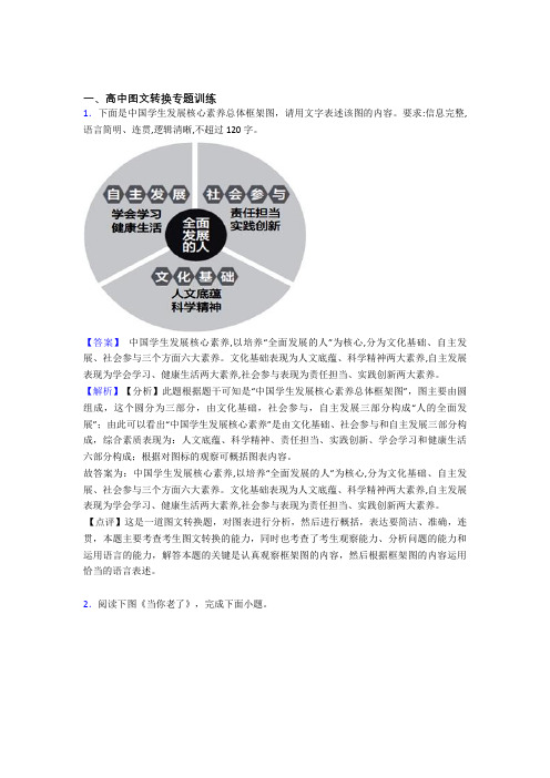 高考语文图文转换(大题培优易错试卷)及答案解析