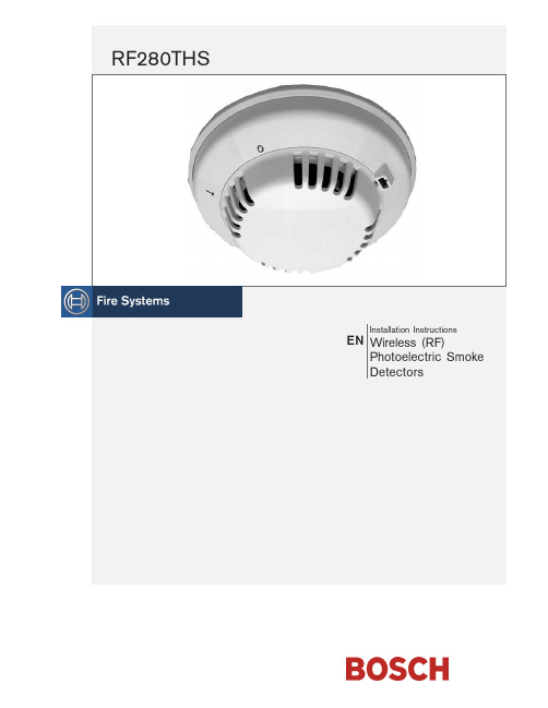 Bosch RF280THS 无线电感烟探测器安装说明书