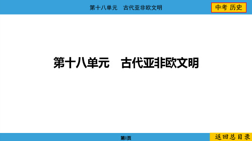 2024年中考历史总复习第十八单元古代亚非欧文明中考命题47古代亚非文明