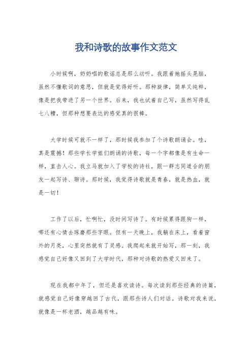我和诗歌的故事作文范文
