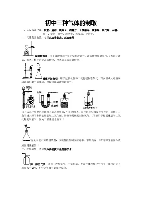 氧气氢气二氧化碳的制取中考复习攻略